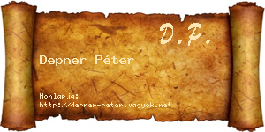 Depner Péter névjegykártya